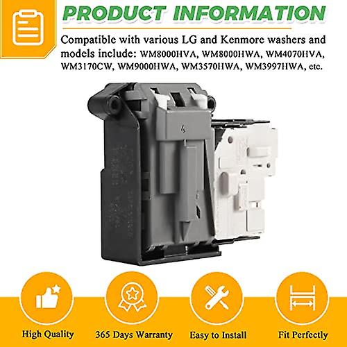 Techecook Washer Door Lock Switch Replacement Part OEM Compatible with Kenmore/LG Washers