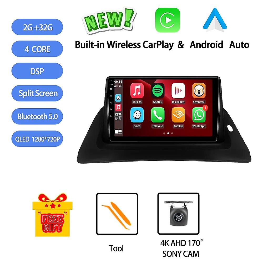 Android 13 For Renault Kangoo 2015 - 2018 Car Radio Stereo Multimedia Video Player Navigation Gps Wireless Carplay Rds Dsp Qled