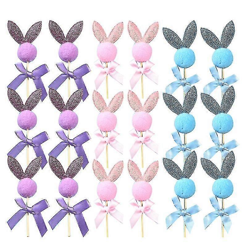 18pcs cake decorations , Bunny Cake Topper
