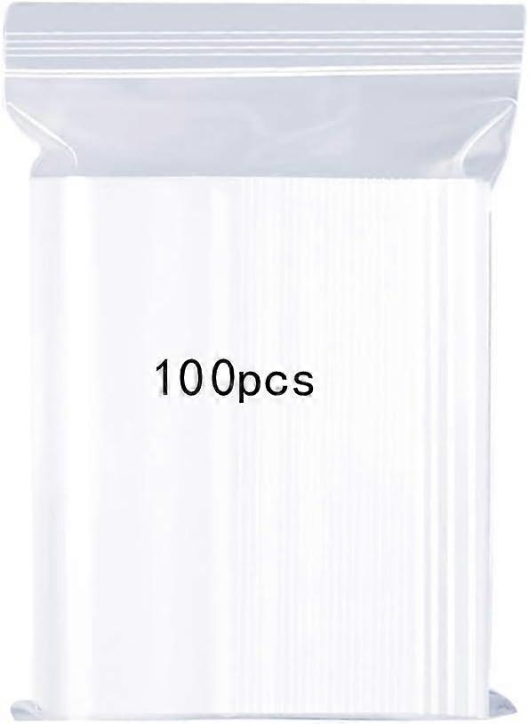 Transparent Resealable Plastic Bags, Strong Reusable Zipper Lock Bag, Thickening And Durable, Lock To Lock,10x15cm 100PCS
