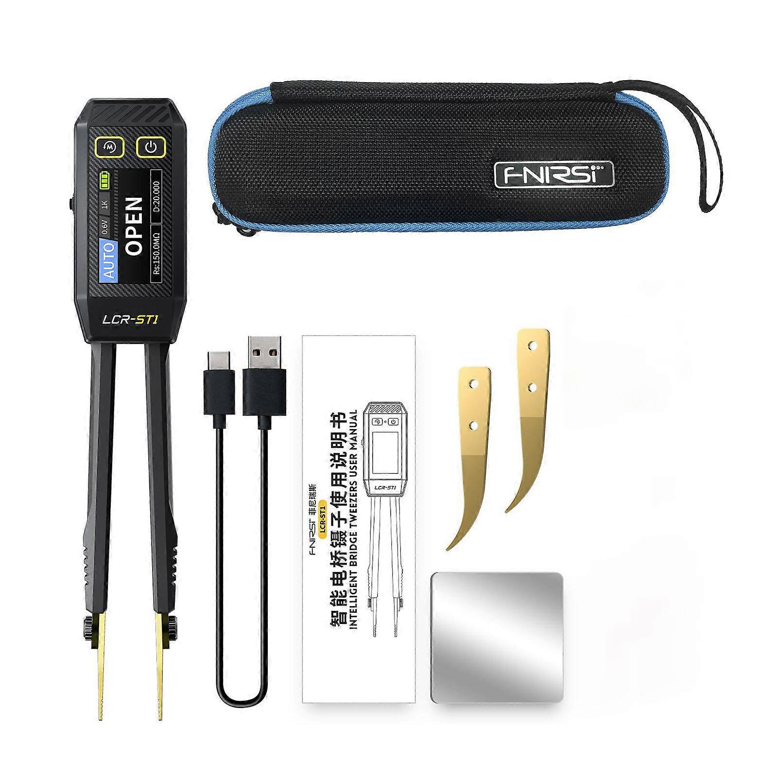 Digital LCR Tweezers Precise Electronic Component Analyzer Tester Resistance Capacitance Diode Tester Meter