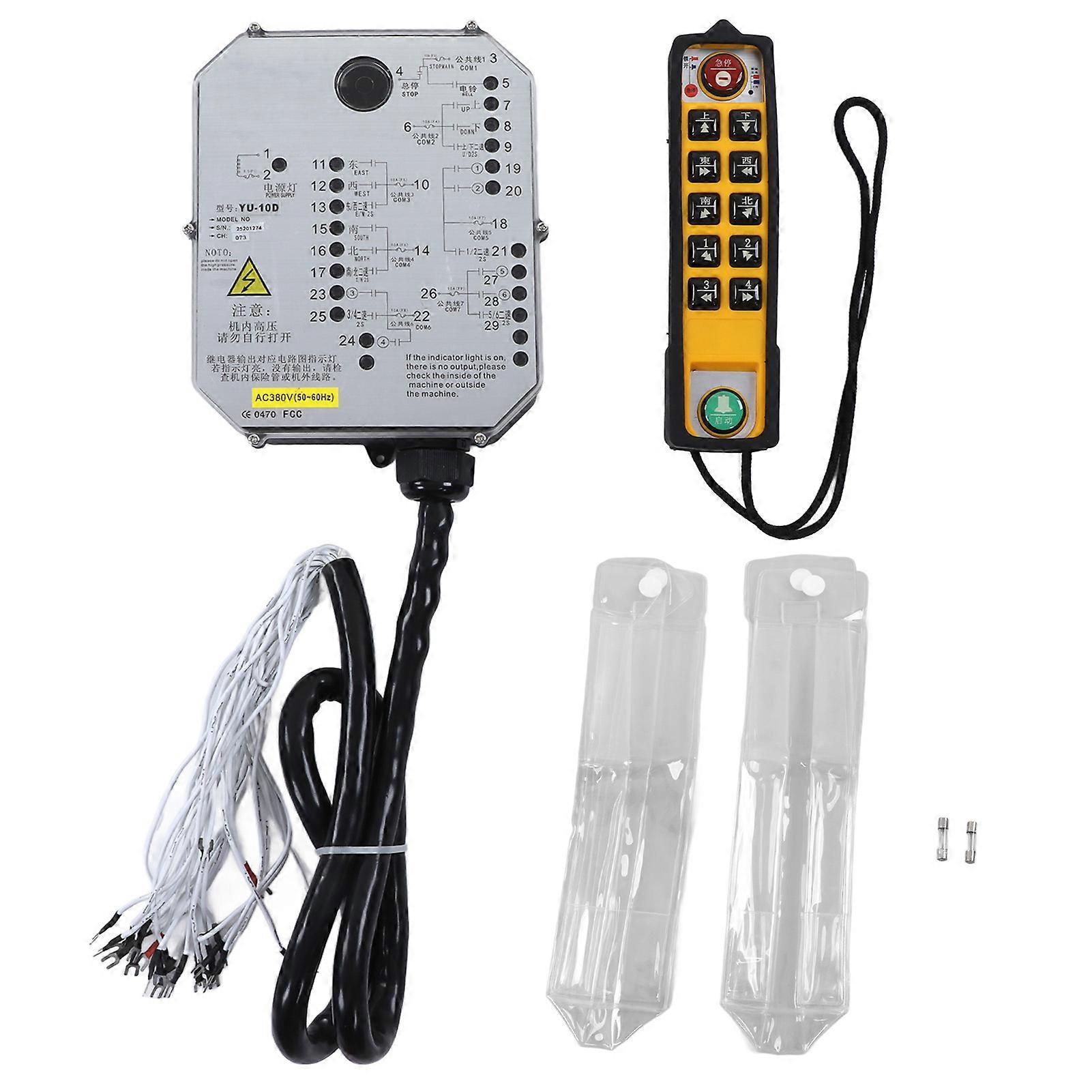 Industrial Remote Control Single Handle Crane Transmitter And Receiver Waterproof Hoist Remote Controller For Conveyors 380v