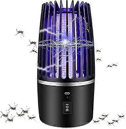 Mosquito Killer Lamp Rechargeable Electric Fly Killer Portable 2000mah Uv Fly Zapperm Imperméable à l’eau Light Killer Fly Bug Zapper avec câble USB