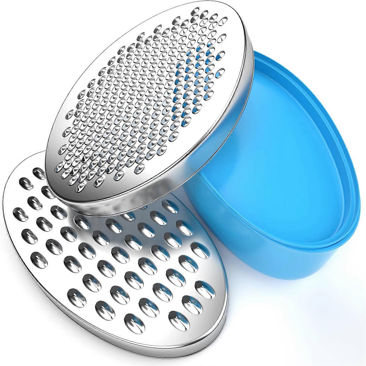 BPA-Free Cheese Grater with Food Storage Container - Versatile Kitchen Tool (Blue)
