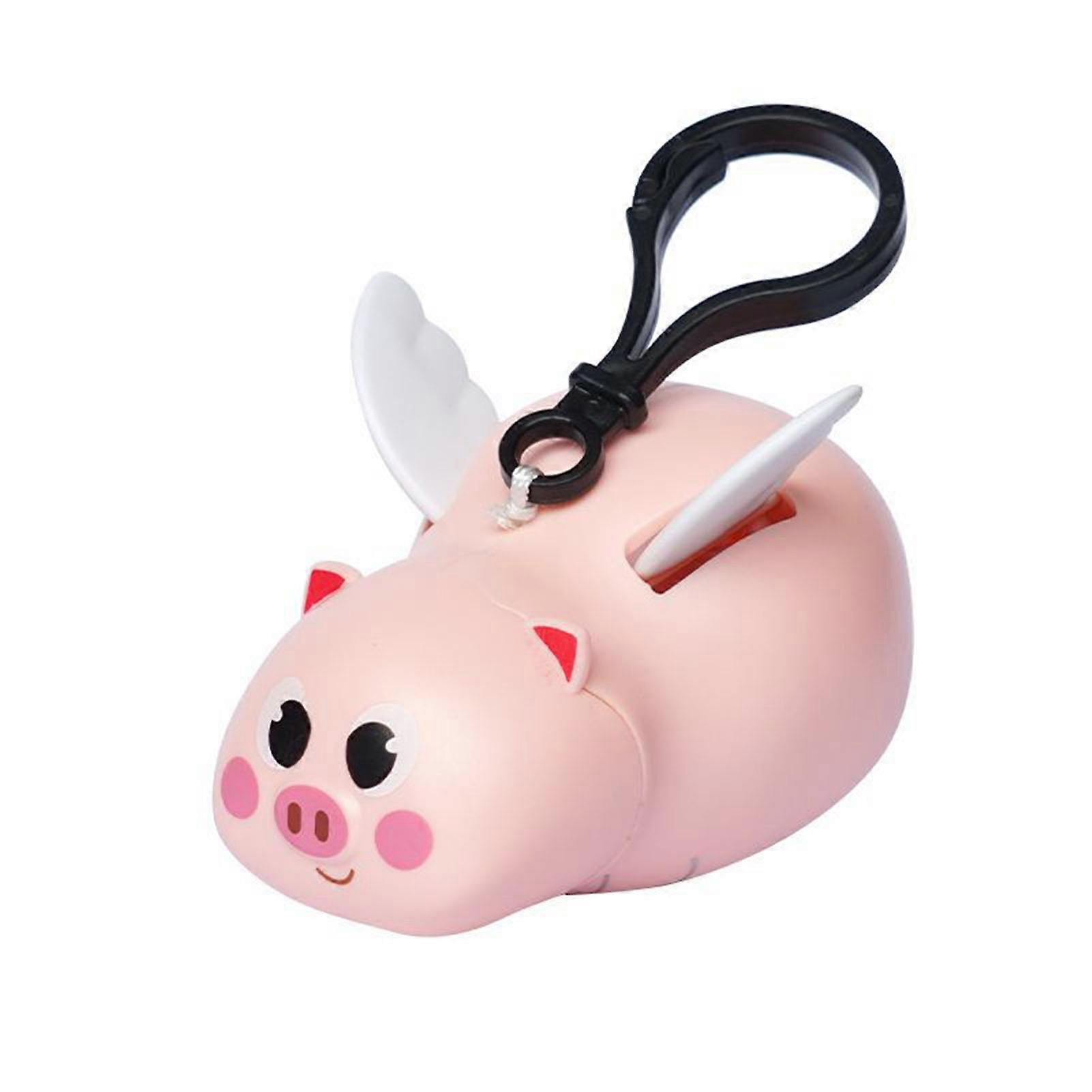 Doll Keychain Adorable Flying Rabbit Pig Shape Keychain Fine Workmanship Colorful Doll Pendant for Bags Keys Decoration
