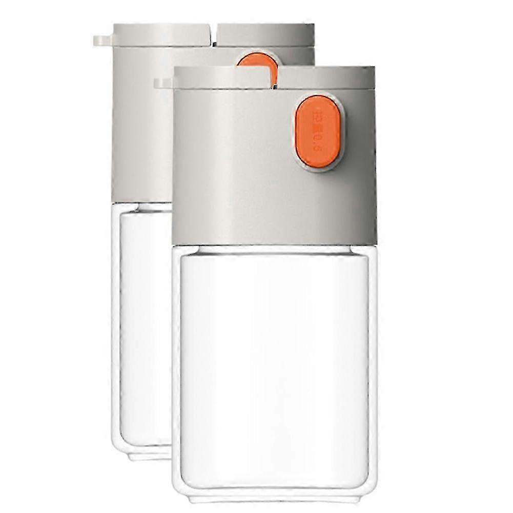 2PCS Salt & Pepper Shakers Salt Control & Seasoning Bottle Spice Jars Seasoning Shaker Containers Gray White