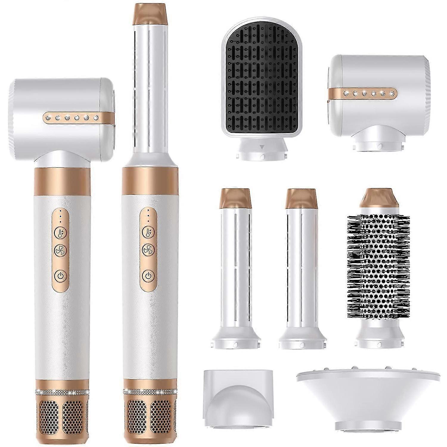 High Ionic Hair Dryer, 7 in 1 Hair Dryer Brush Detachable Styling Tool Set, Air CurlerHair Dryer Set