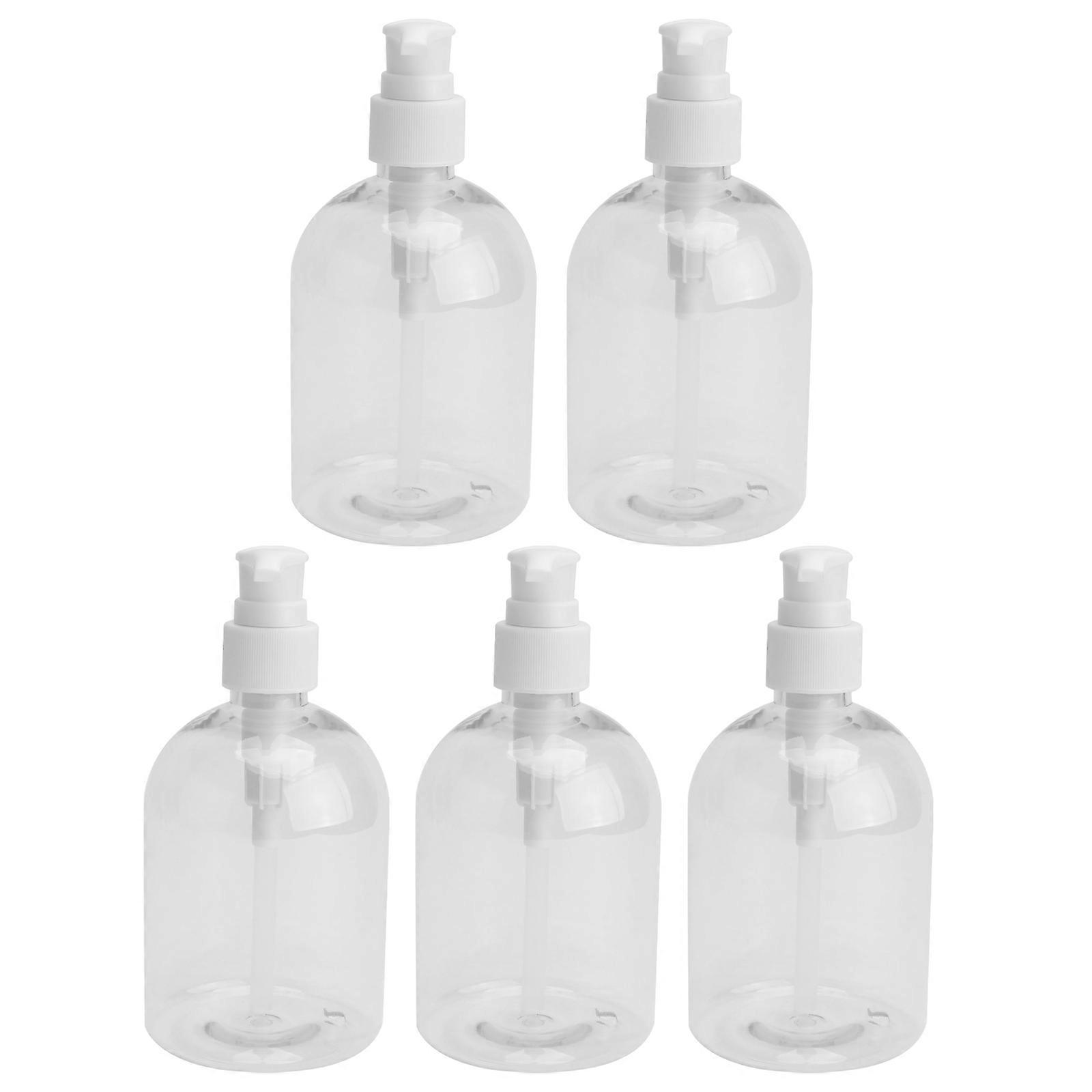 5pcs Practical Sanitizer Travel Bottles Hand Sanitizer Containers Toiletry Bottles Refillable Container (Random Color of the Pump Head)