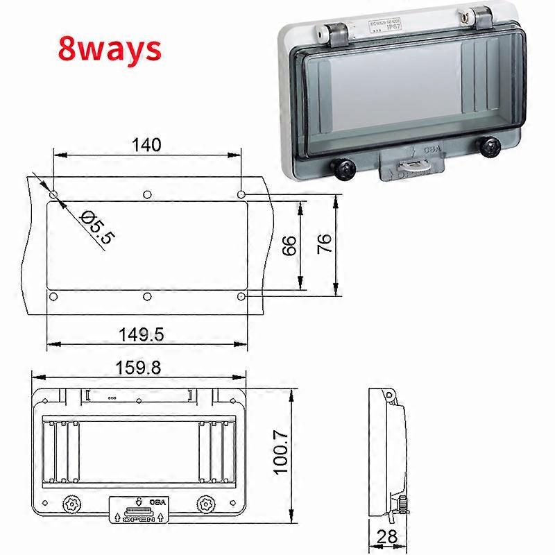 Circuit Breaker Transparent Waterproof Box Window Distribution Box Protect Window Cover Monitor Observation Window Switch Ip67