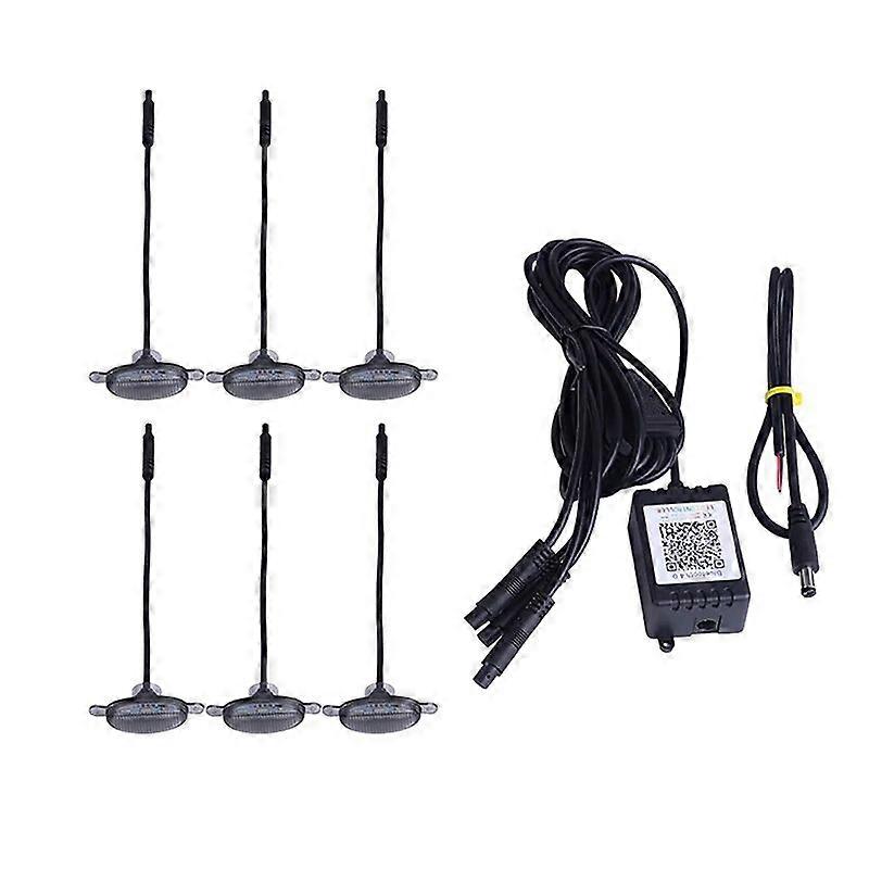 3/4/5/6Pcs/Set RGB Lights Car Front Grille LED Lights With Harness Universal Car LED Strobe Lamp Kit Fit For Pickup Off-road SUV