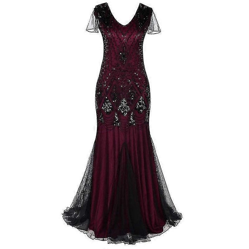 Women's Sequined Dress 1920s Inspired Sequins Beads Long Tassel Inserts Dress
