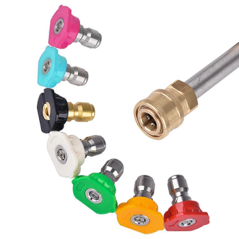 1/4" Car Pressure Washer Accessory Turbo Nozzles Sprayer Pivoting Coupler Jet Sprayer For Quick Connector