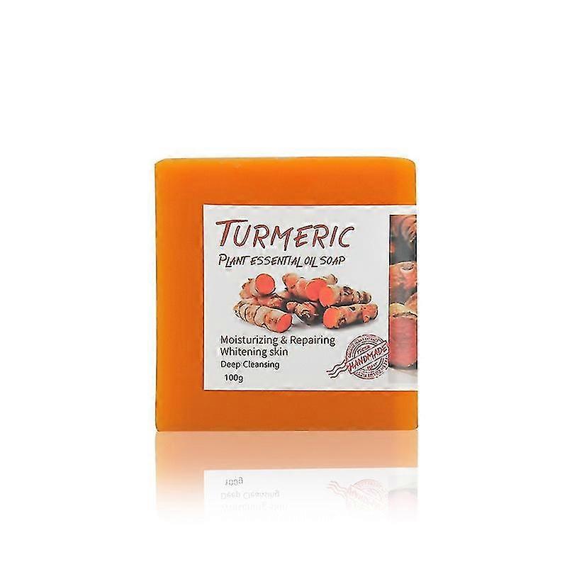Turmeric Soap Handmade Clean Horny Anti Acne Whitening Soap Smoothes Skin