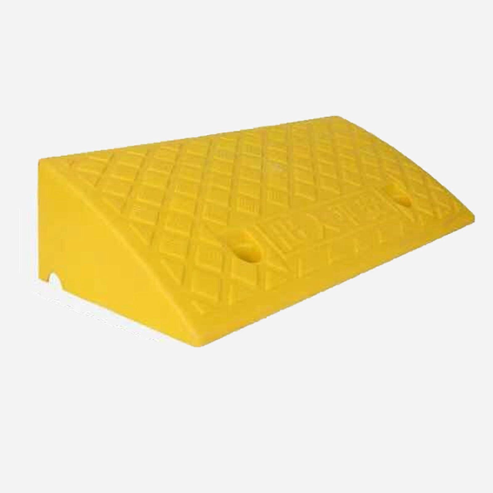 上り坂用スピードバンプステップ ブラック＆イエローカラー 軽量プラスチックパッドステップマット 路上駐車用 イエロー/13.5cm