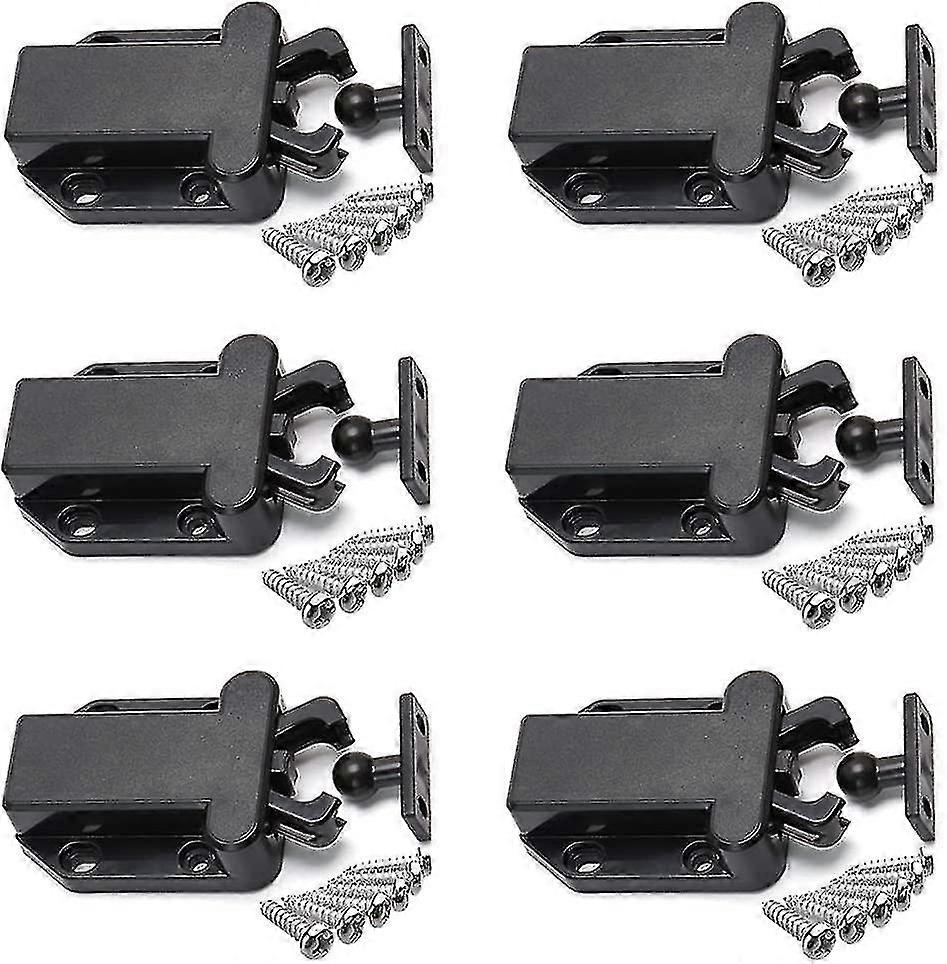 6 pieces push to open touch release cabinet latches non magnetic drawer latches cabinet closet furniture door latch touch latch starlight