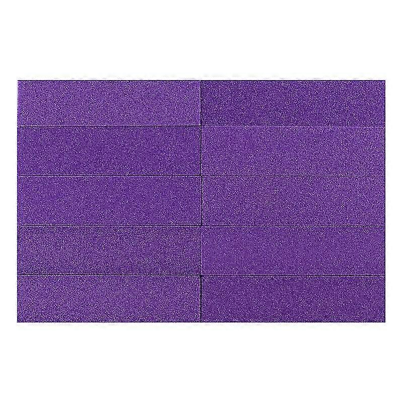 10pcs four sided nail buffer file polishing block nail grinding sanding sponge tools nail grinding block for nail salon (purple)