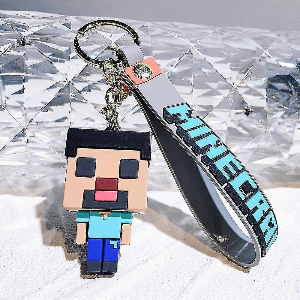 Minecraft Keychain Keyring Bag Charm Pendant Key Ring Key Chain Stocking Filler Gift -NMAOV