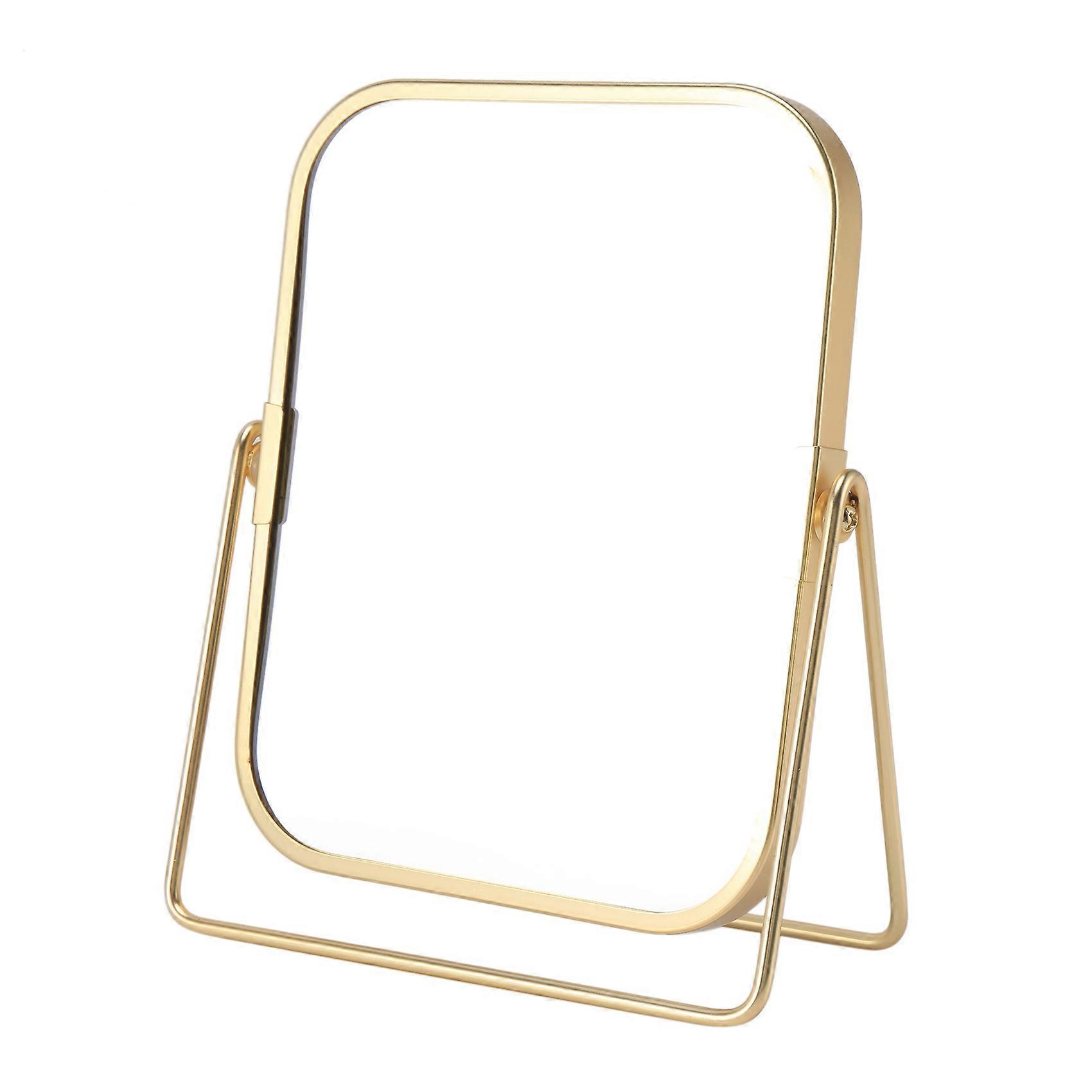 Vanity with Metal Stand Swivel Desktop Tabletop Mirror