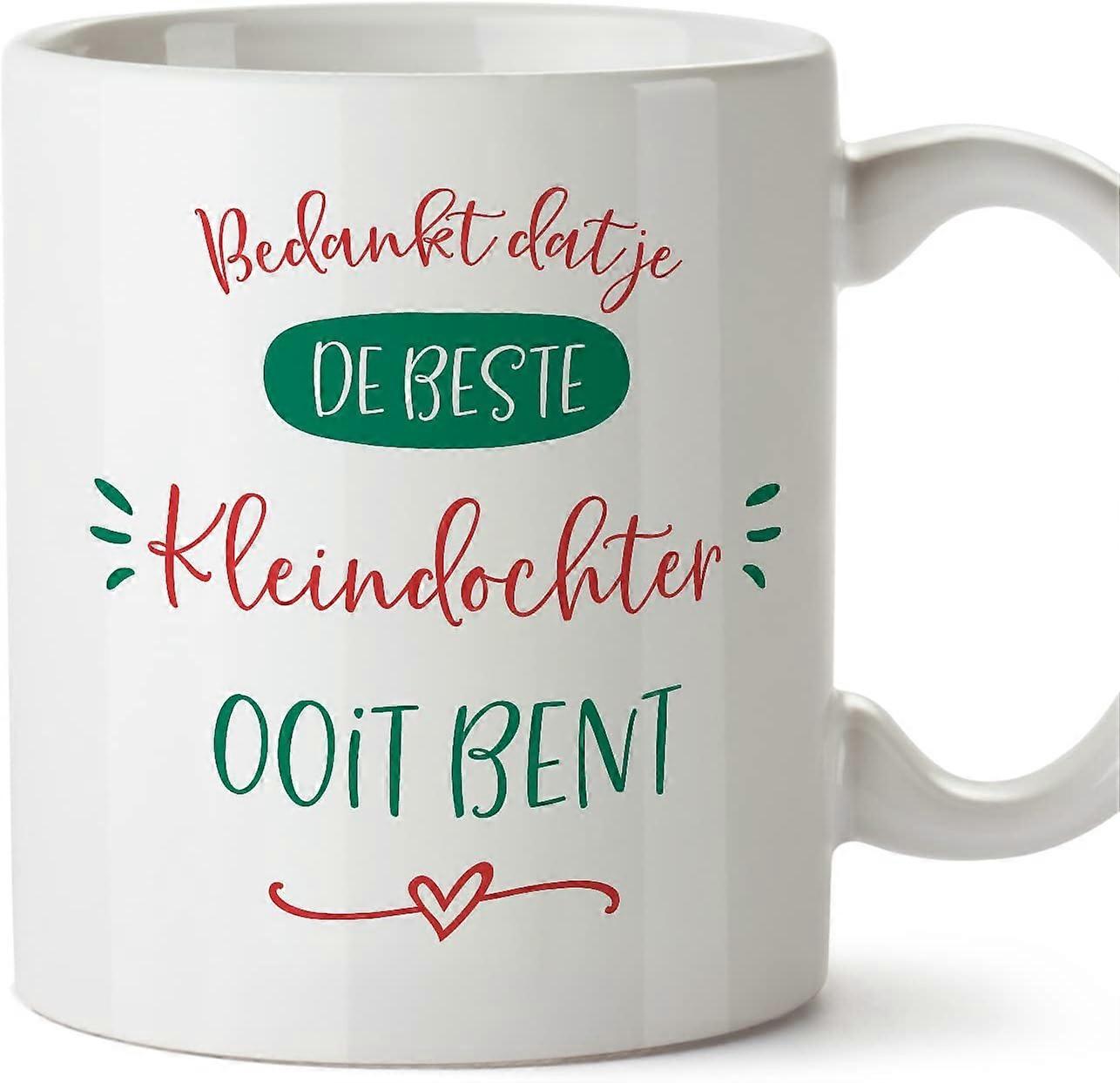 オランダの孫娘マグカップBEDANKT Beste Familie面白いギフトセラミック11オンスマグカップ