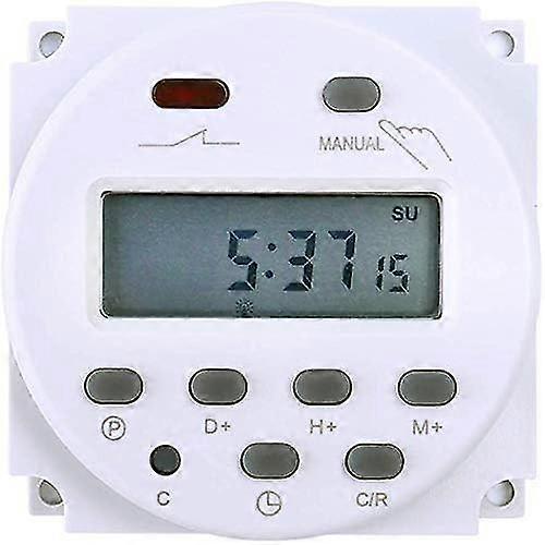 Electronic Timer Dc12v 16a 17 Programs Programmable Lcd Screen