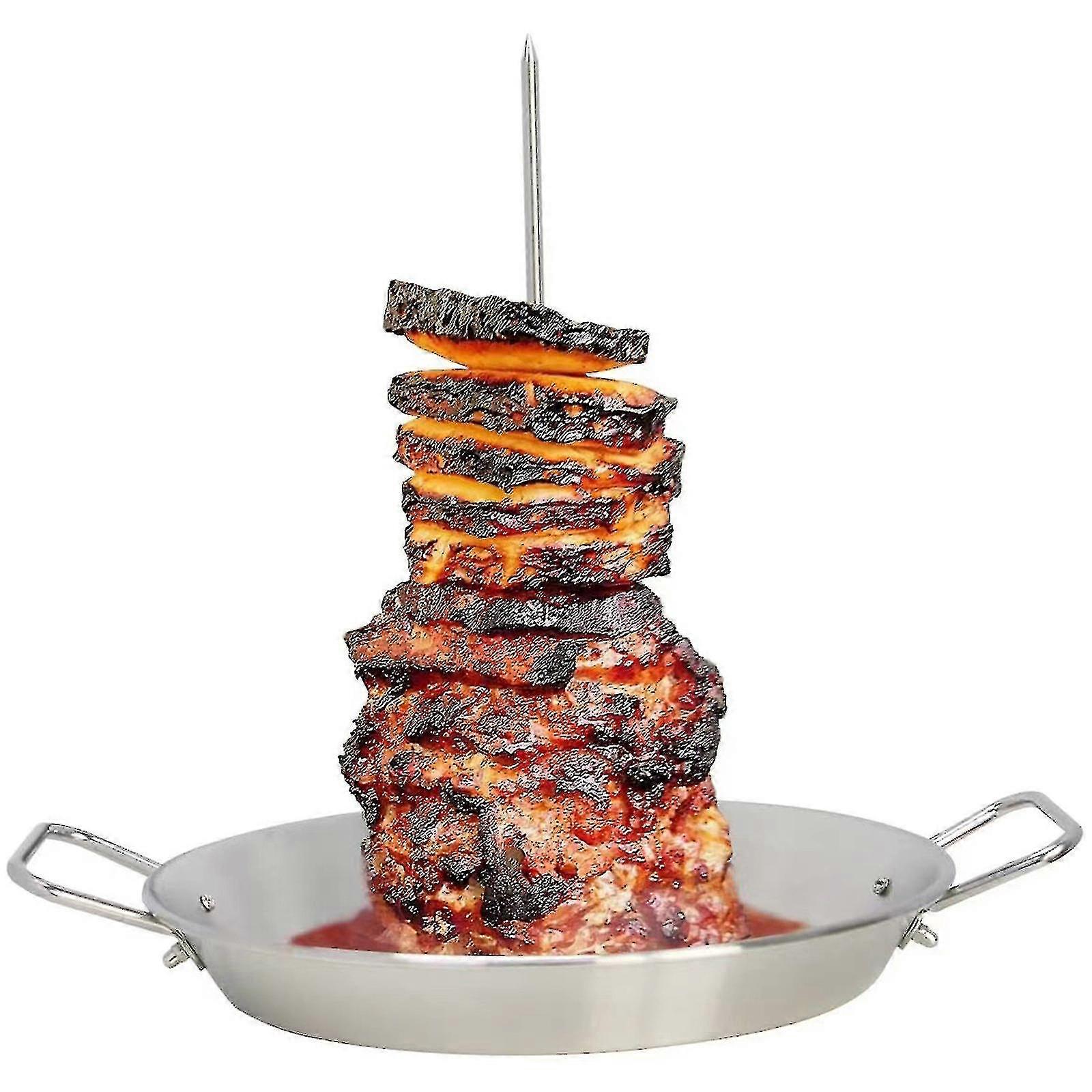 Vertical Skewer For Grill-al Pastor Skewer Brazilian Vertical Spit Stand For Tacos Al Pastor, Shawarma, Kebabs, Gyros- Bbq Grilling