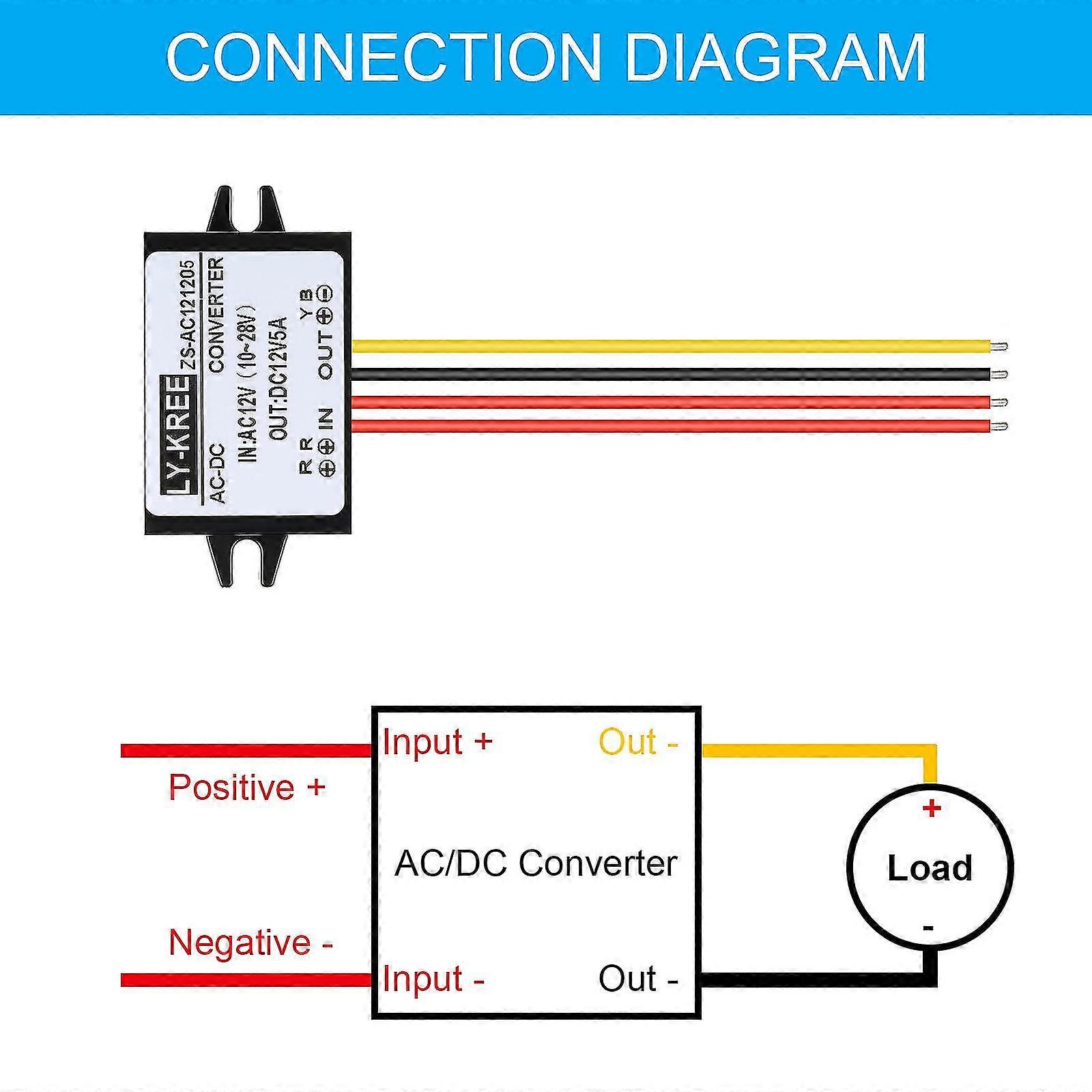2024,AC-DC Power Converter AC 12V (10-28V) to DC 12V Step Down ...