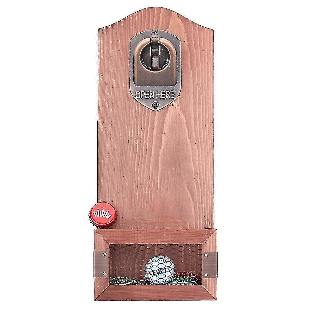 Vinta Mounted Bottle Opener With Cap Catcher For Beer