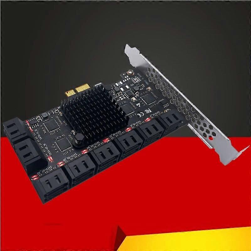 Chi a Mining Riser PCIE SATA PCI-E Adapter 16 Port SATA Controller PCI Express X1 to SATA3.0 6Gbps Interface Rate Expansion Card