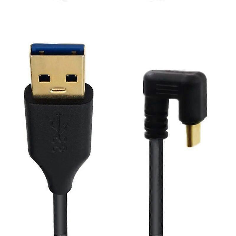 0,2M 1M 1,8M gullbelagt USB 3.0 A Type Mann Til Type-C U-formet albue Data Ladeadapterkabel 5 Gbps
