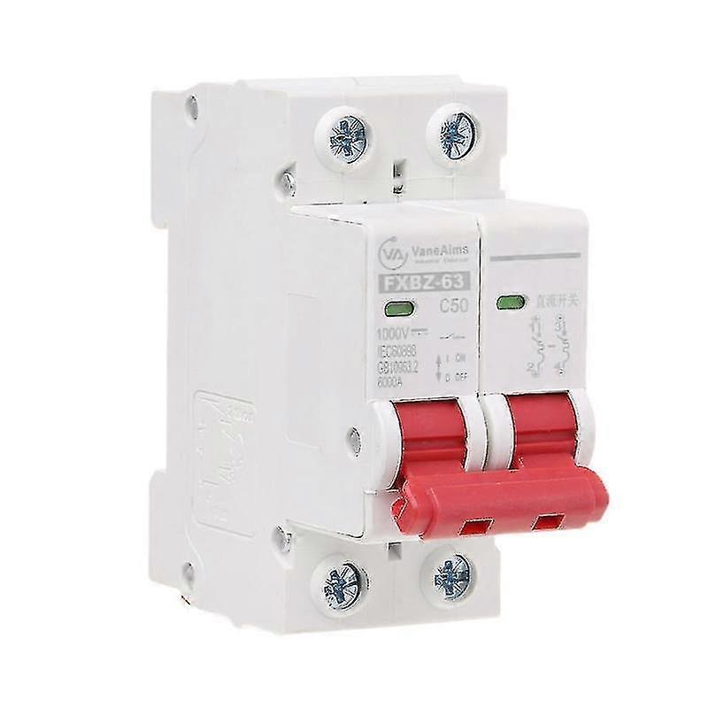 Mini disjoncteur solaire 2p dc 1000v 10a / 16a / 32a / 50a / 63a dc photovoltaïque mcb (ruipei)