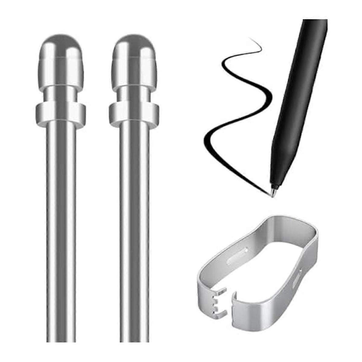 No Wear Out Titanium Replacement Pen Tips, 2 Smooth and Precise, with Installation Tool, Universal