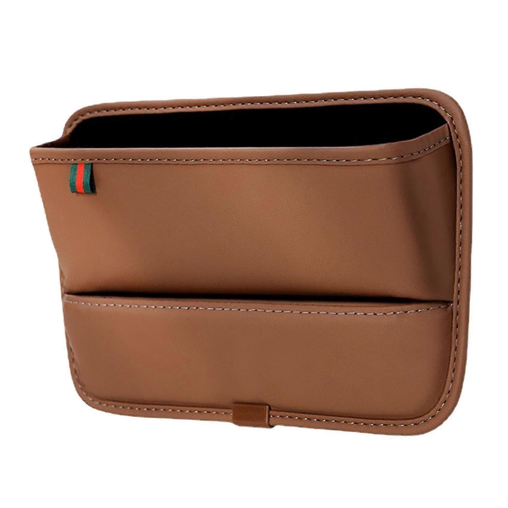 Seat Mobile Phone Holder Storage Box Interior Accessories Brown