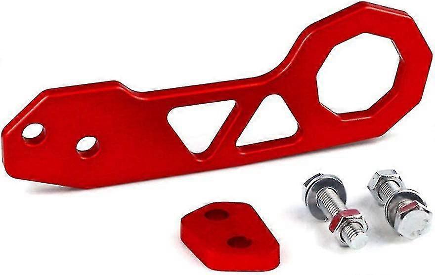 Tow Hook, Universal Aluminum Alloy Rear Tow Hook Bumper Tow Hook Ring Fit Most Car Models,red