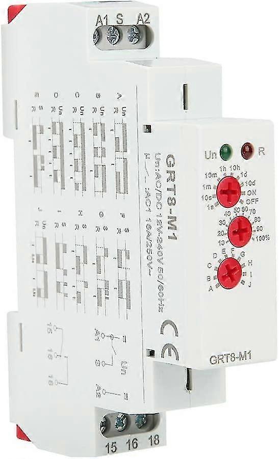 Multifunctional Delay - Grt8-m1 Multifunctional Delay Relay With 10 Functions Din Rail Mount Ac/dc 12v~240v