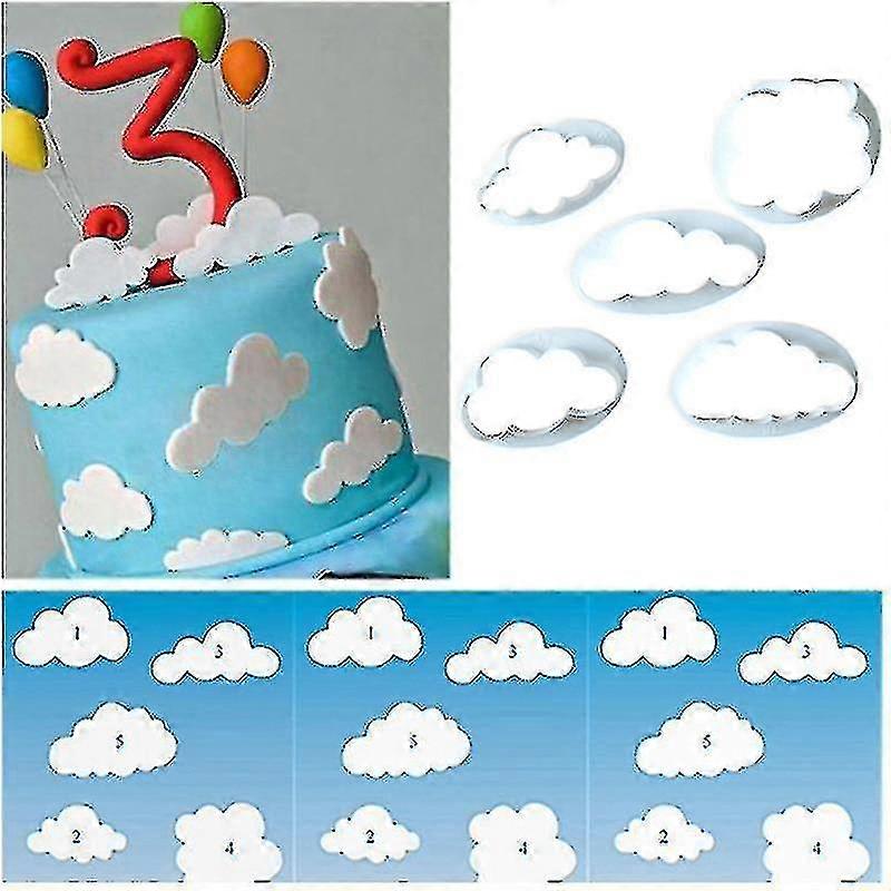 Cookie Cutter Shape Custom Fondant Biscuit Printed Cloud 10pcs/2set