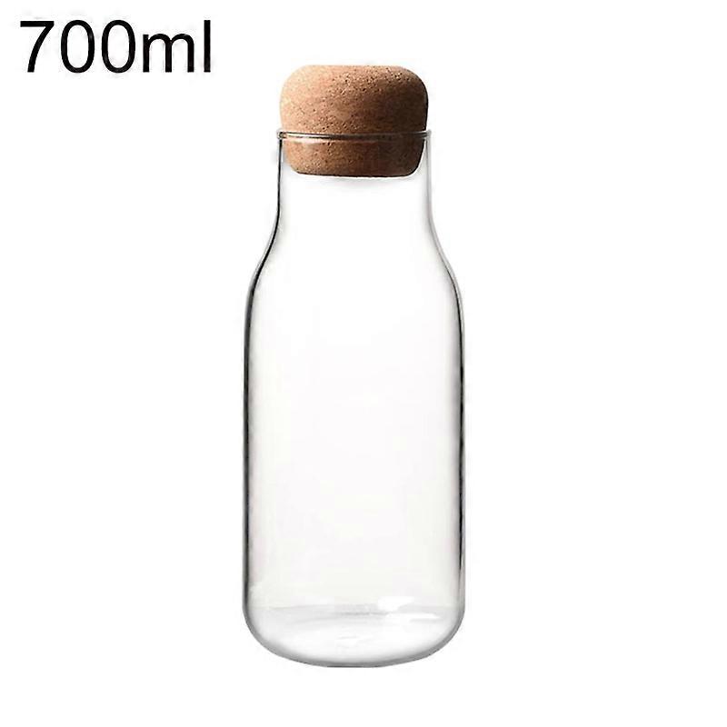 150/300/700ml Storage Bottle Spices Sugar Tea Coffee Cork Stopper Glass Jar Can KAESI