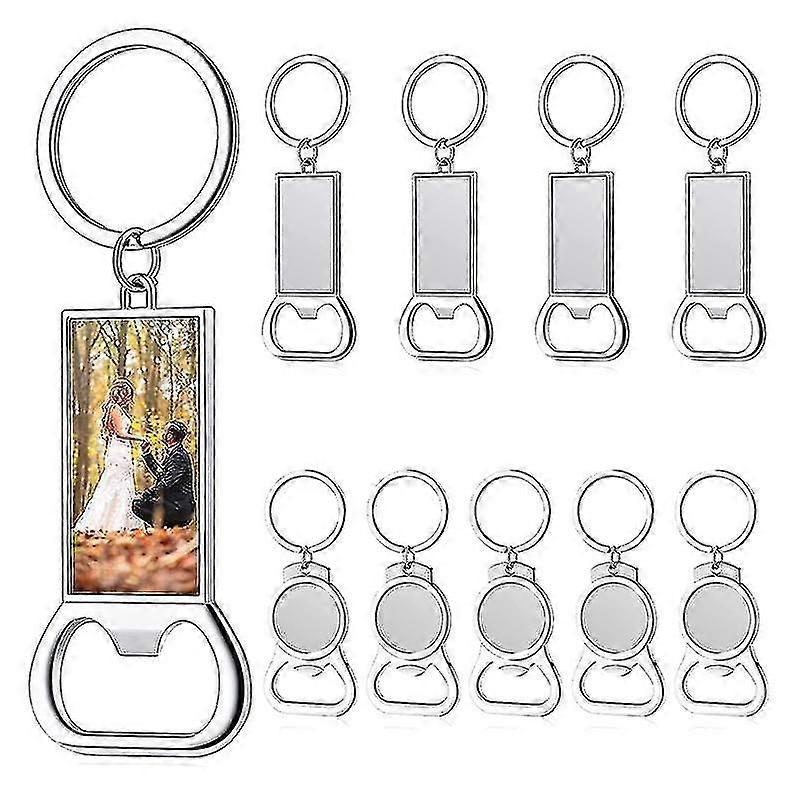 10pcs Sublimation Keychain Blanks - Sublimation Bottle Opener,set B
