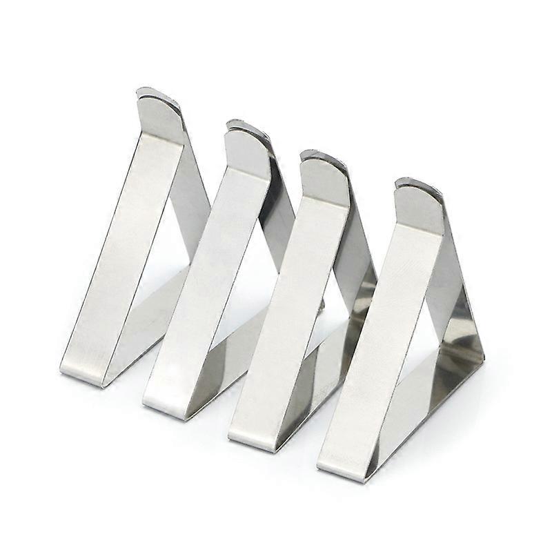 Set of 4 Pieces Stainless Steel Anti-Slip Tablecloth Triangle Clips Clips f