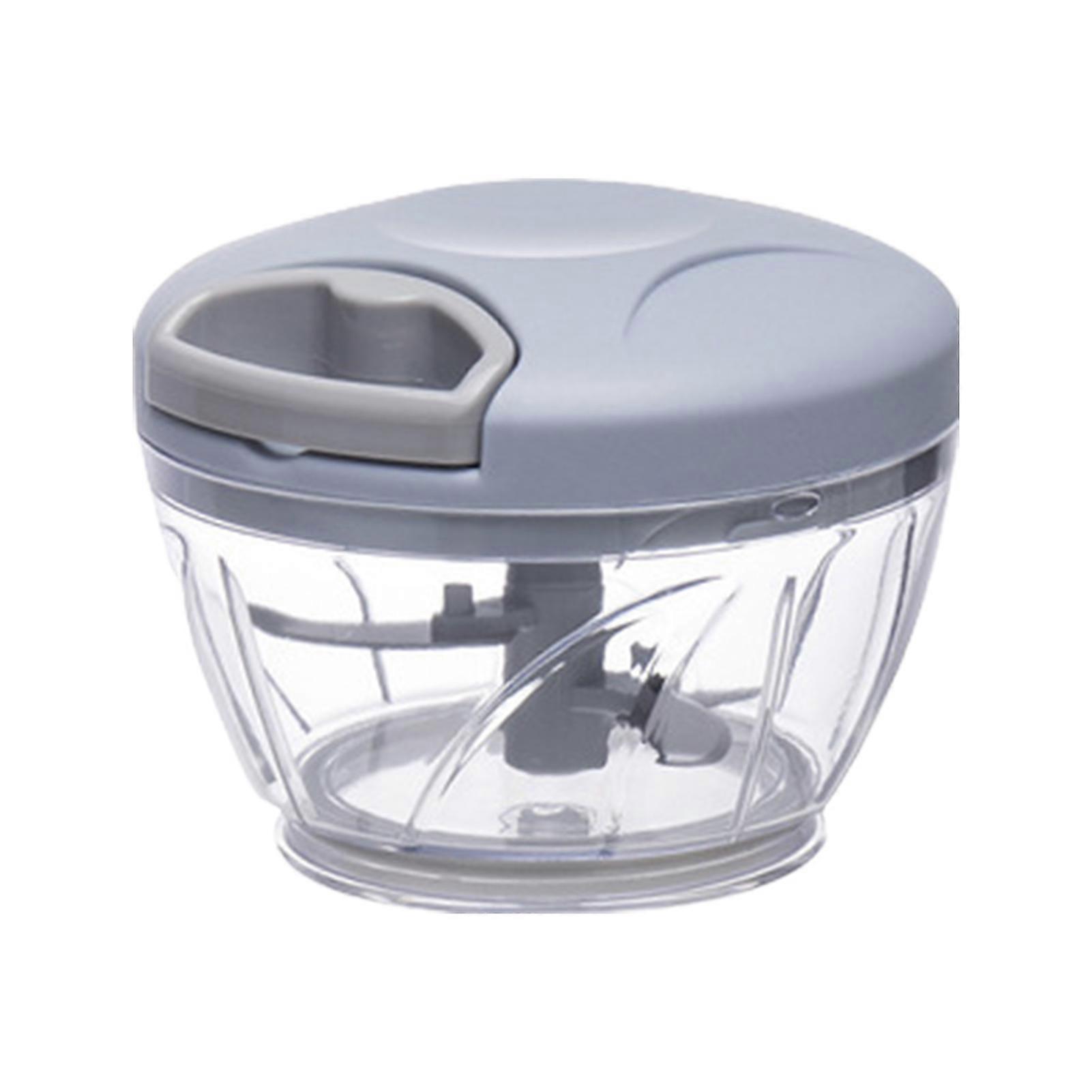 500/900ML Garlic Stirrer Manual Food Processor Vegetable Chopper Hand Pull String Onion Cutter for Veggies Fruits Nuts Herb Easy Clean Kitchen Tool