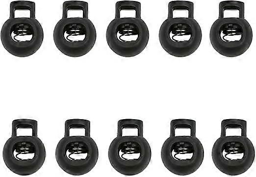 Cord Stopper, 10 Pcs Plastic Cord Stopper, 17mm Round Elastic Drawstring Cord Lock, Single Hole Cord Lock, Cord Slider