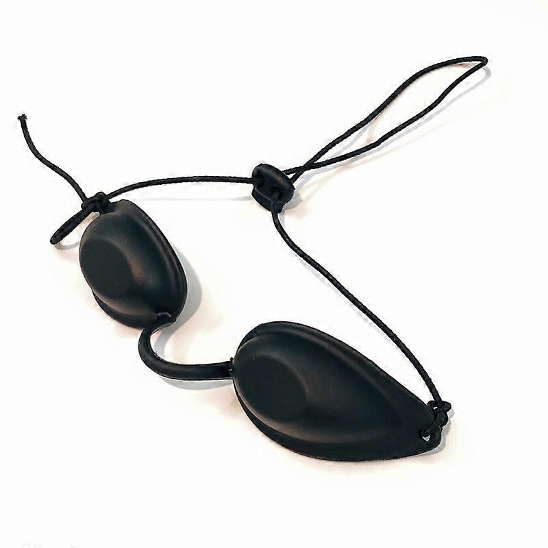 2 stk sikkerhedsbriller øjenplaster rødt blåt lys øjenbeskyttelse øjenklap til patienter i ipl, uv, infrarød LED-lysterapi (sort)