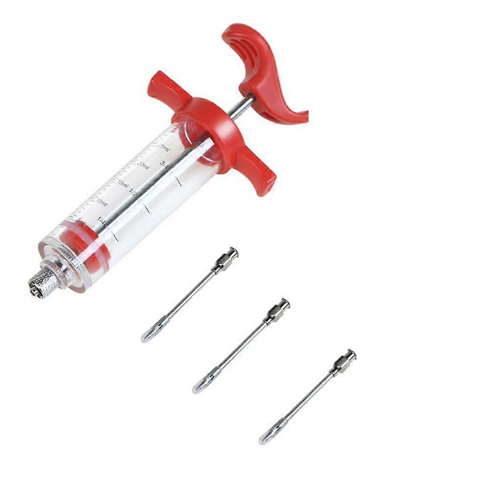 Épice Acier Acier Inoxydable PP de qualité alimentaire Seringue d’épices Set BBQ Viande Arôme Injecteur Kithen Sauce Marinade Seringue Accessoire