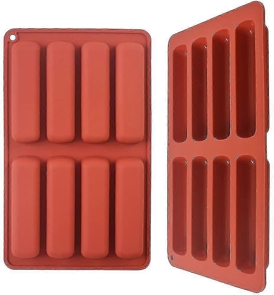 Silicone Ice Cube Trays, Butter Mould, Long Ice Cube Sticks For Cocktail And Cold Drink, Pack Of 2brown