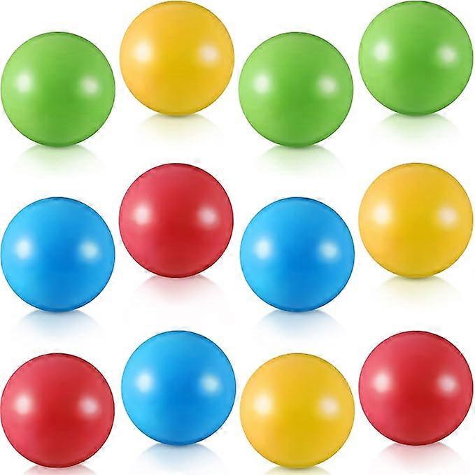 Multi-Colored Replacement Toy Balls Crush Proof Bulldozer Balls Soft Plastic Air-Filled Ocean Balls for 2 Inch Balls Toys for Aged 3+ (12 Pieces)