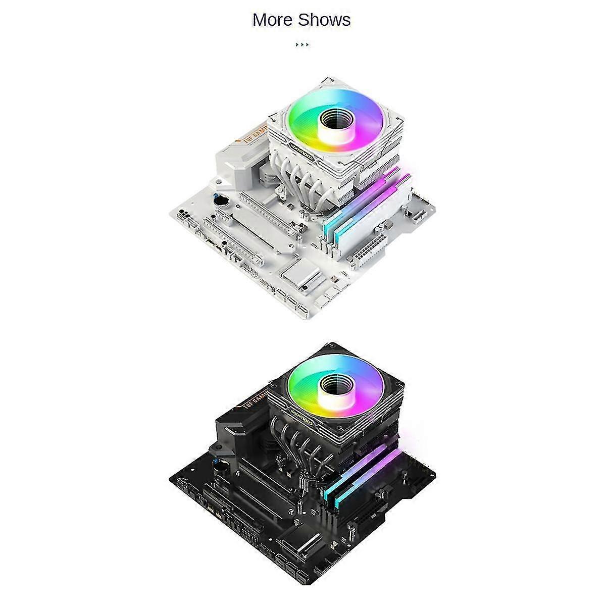 T600 Cpu Cooler Six Copper Tube Radiator Desktop Temperature Control High Performance Down Pressure Fan Cpu Radiator,b