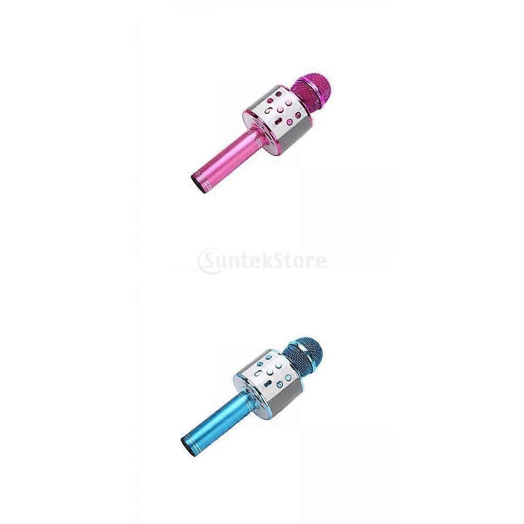 2x Wireless Bluetooth  Handheld Mic for  Holiday PC