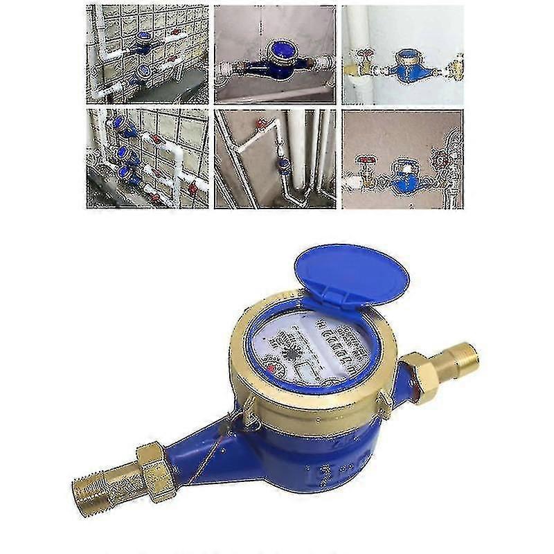 Cold Water Meter 20mm Water Flow Meter With Fittings Garden Home Usage