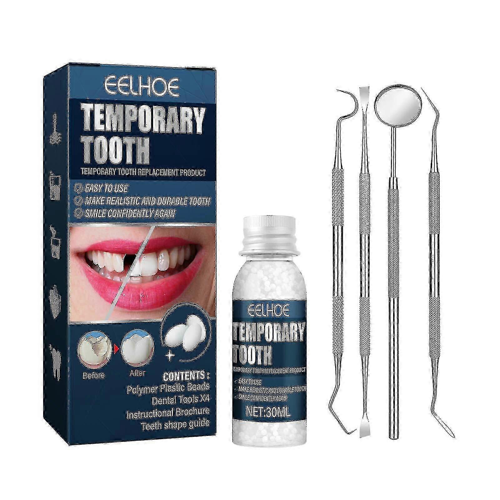 Moldable Tooth Filling False Teeth Temporary Repair Kit Solid Glue Denture - Happy H