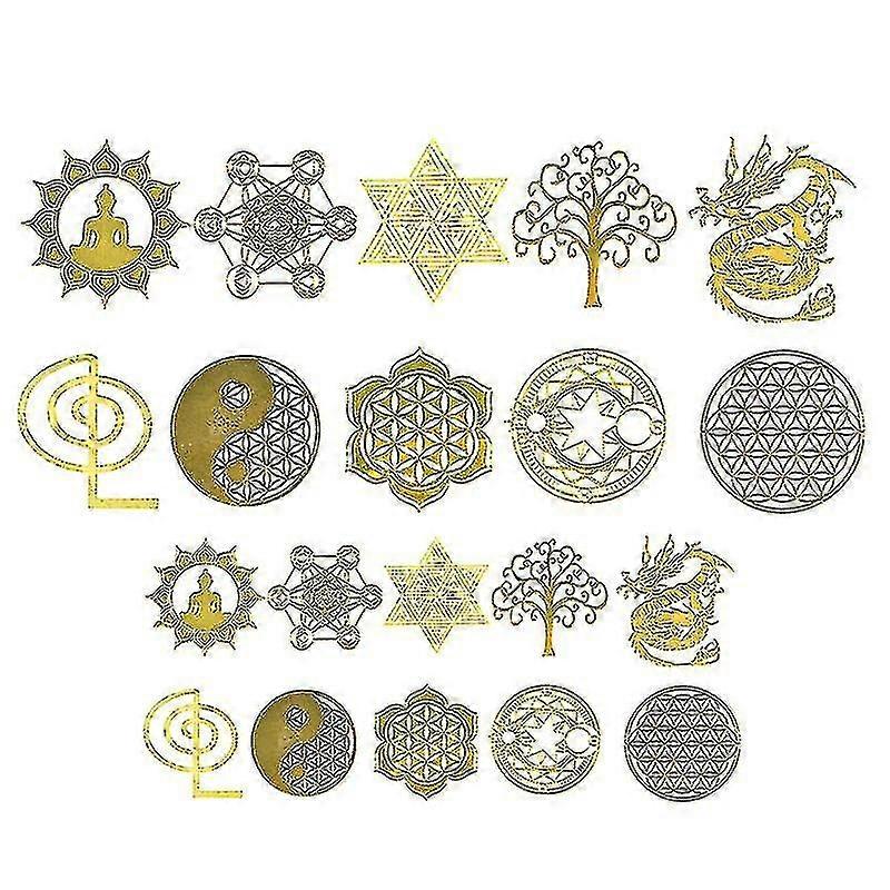 20pcs Décalcomanies métalliques