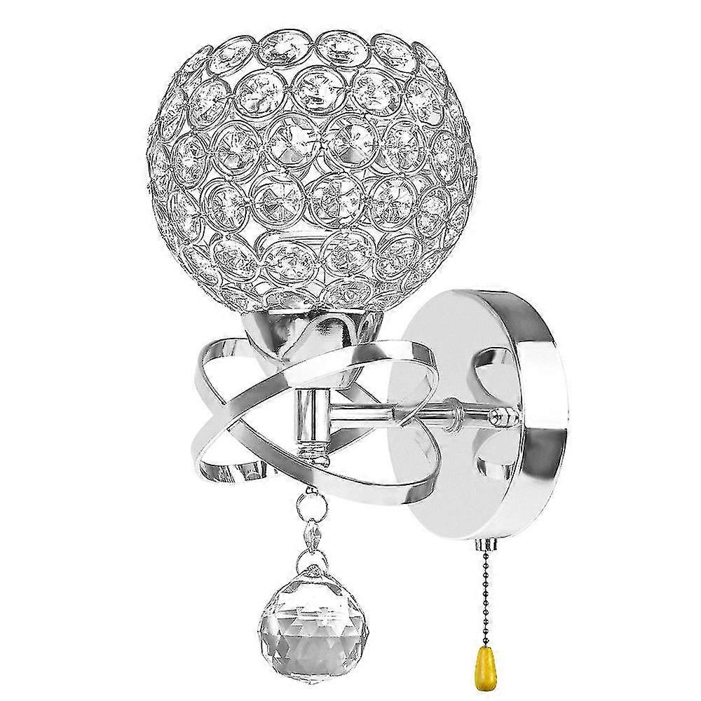 أدى الحديثة كريستال الجدار مصباح الشمعدان ضوء لمبة غرفة نوم المدخل تركيبات الإضاءة ، مع تشغيل / إيقاف سحب S